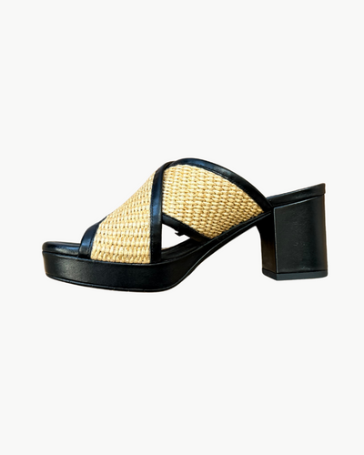 MADYSON IN RAFFIA BLACK NAPPA