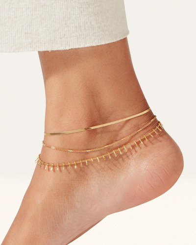 SURFSIDE ANKLET IN HIGH POLISH GOLD