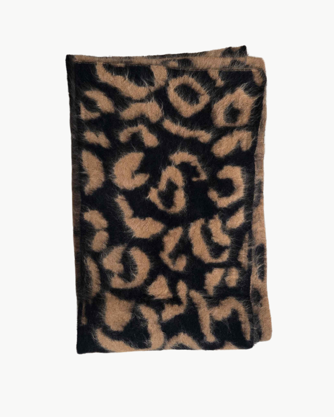 BRUSHED LEOPARD SCARF IN EARTH/NIGHT