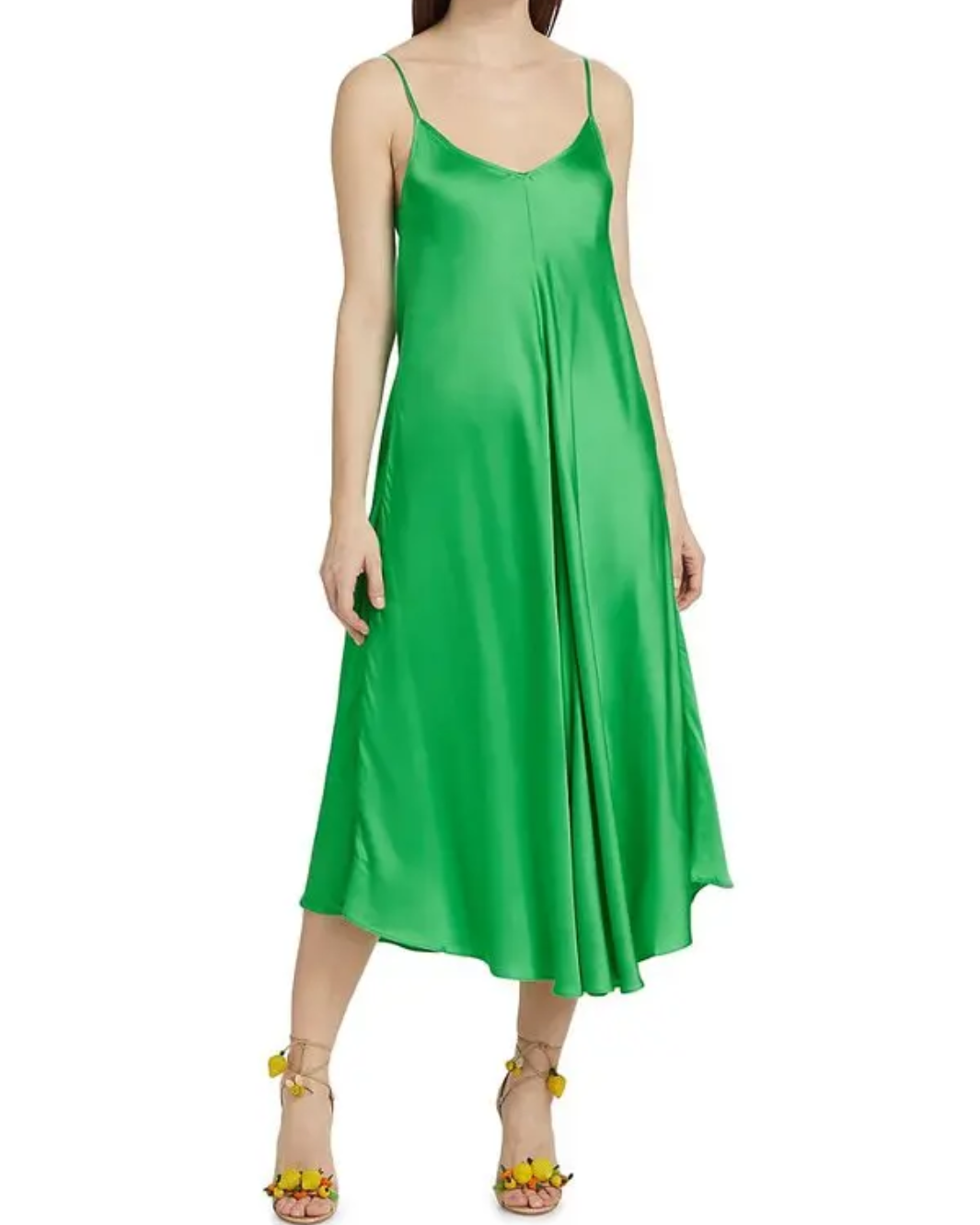 LORRAINE TRAPEZE DRESS IN FERN