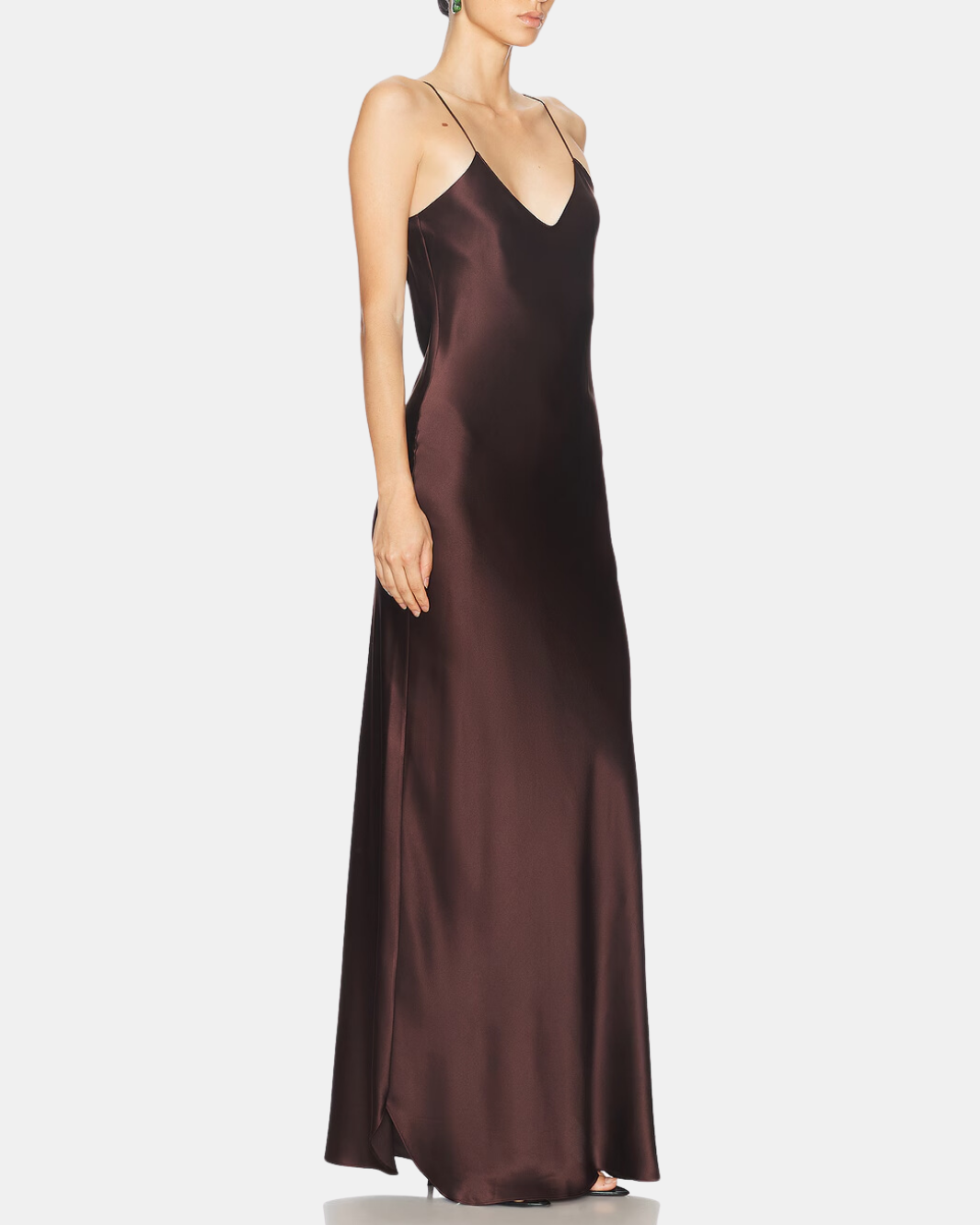 CAMI GOWN IN OXBLOOD