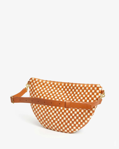 GRANDE FANNY WOVEN CHECKER IN NATURAL/CREAM