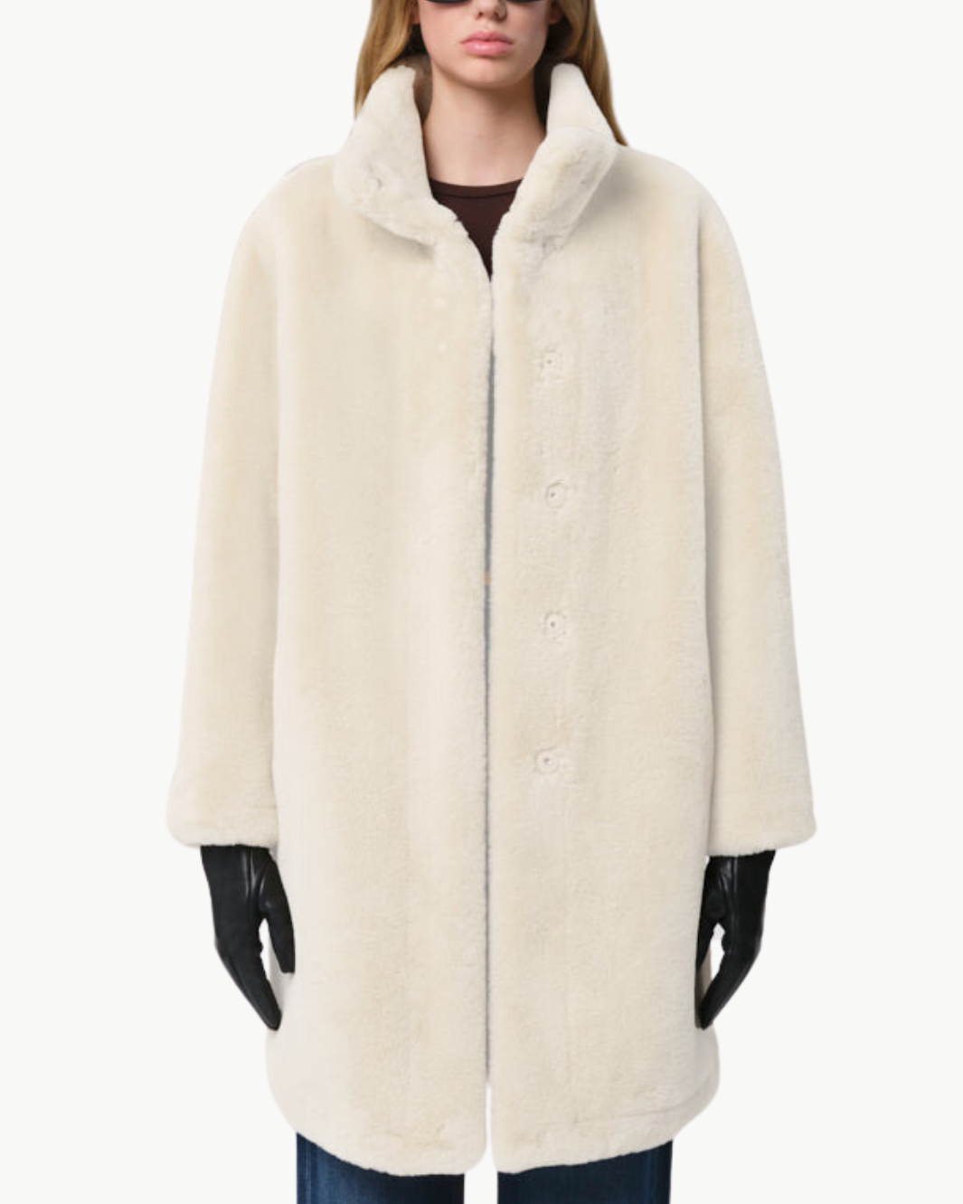 BLAIR MID-LENGTH COAT IN LATTE