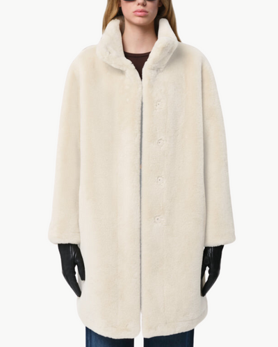 BLAIR MID-LENGTH COAT IN LATTE