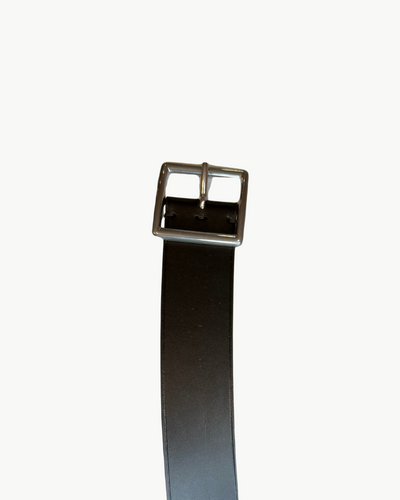 MARCELA BELT IN BLACK WITH ANTIQUE SILVER BUCKLE