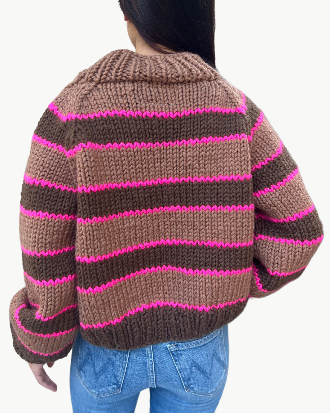 STRIPE PULLOVER IN EARTH