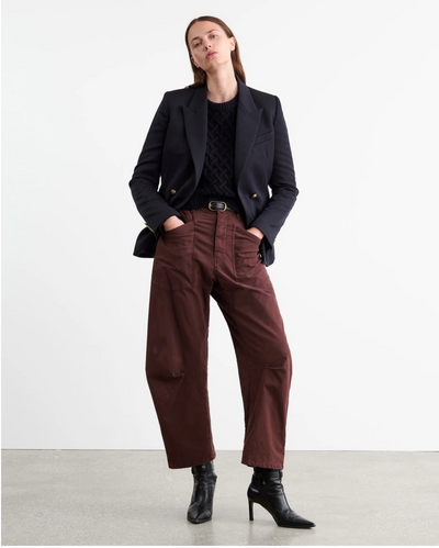 SHON PANT IN OXBLOOD