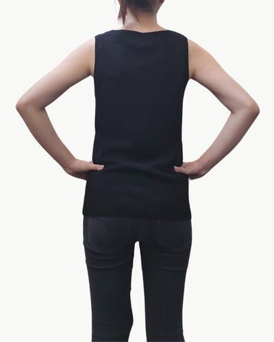 VIOLETTE CASHMERE TANK IN BLACK