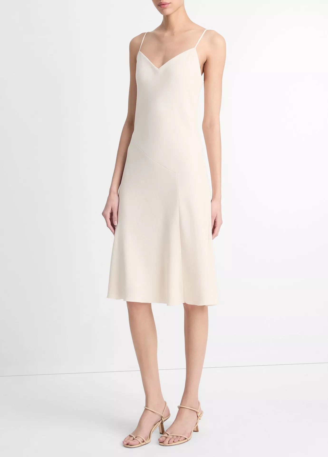 BALLET SLIP DRESS IN FLAXEN