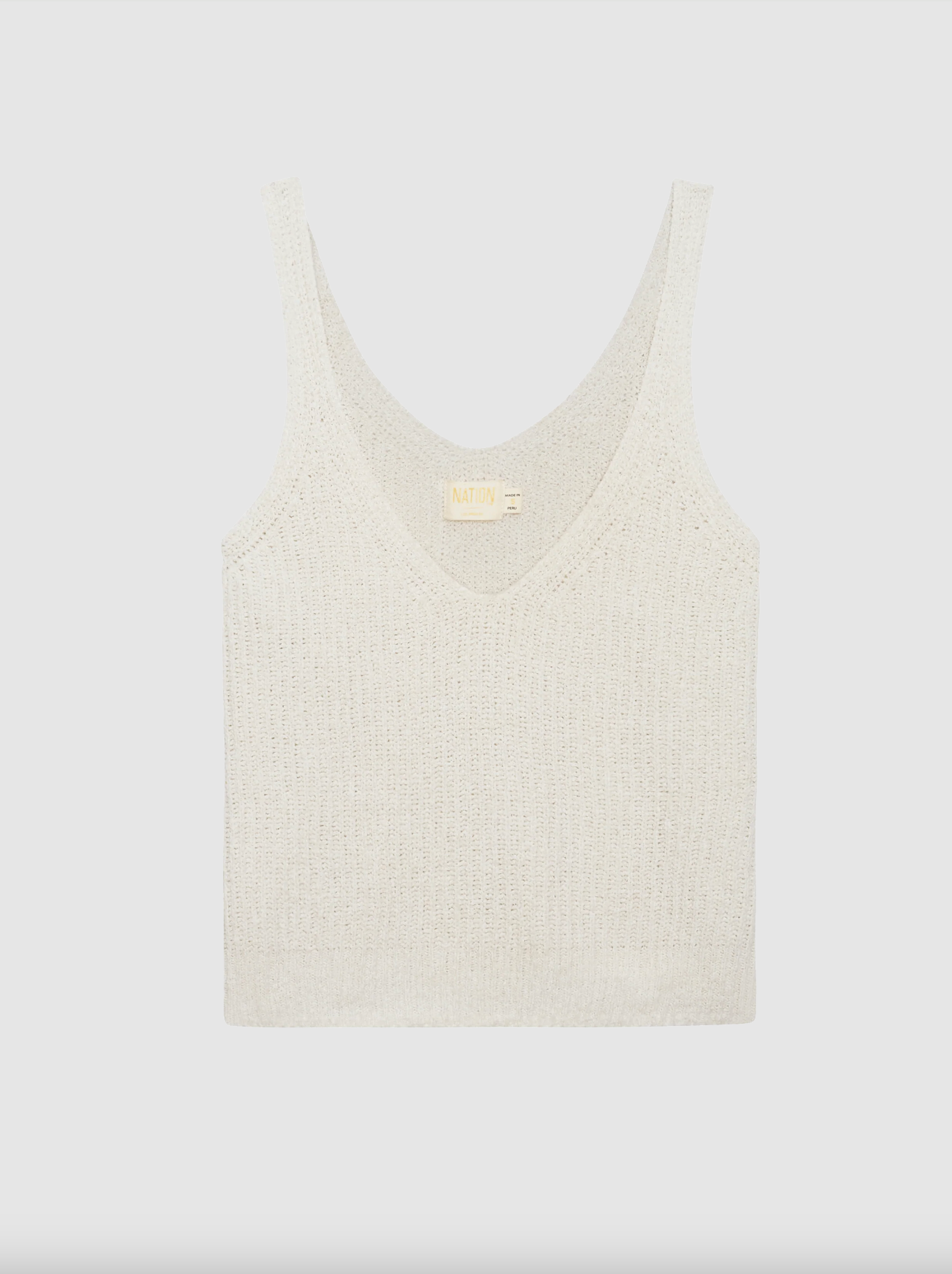 CECE SWEATER TANK IN PORCELAIN