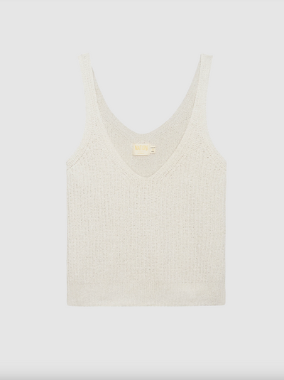 CECE SWEATER TANK IN PORCELAIN