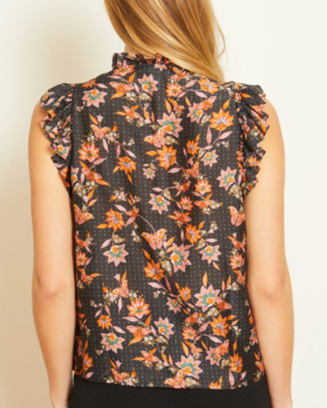 EVELYN TOP IN FOLK ART FLEUR