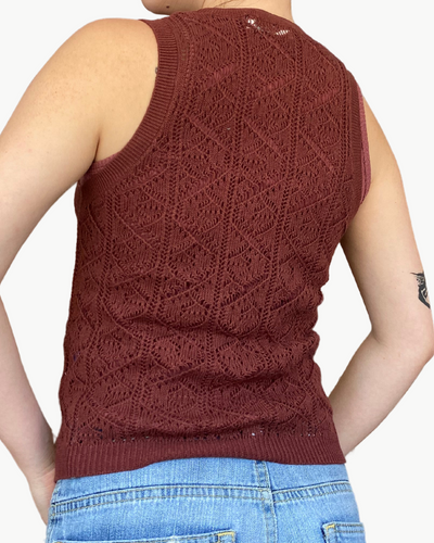 CORDELIA SCOOPED NECK TANK IN CIMARRON