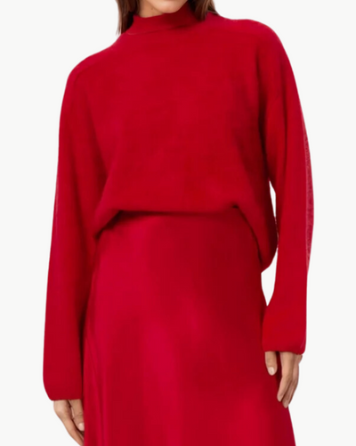 NIALL CASHMERE SWEATER IN CARDINAL