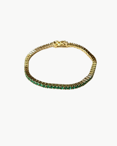 EVERYDAY TENNIS BRACELET IN GREEN/YELLOW GOLD