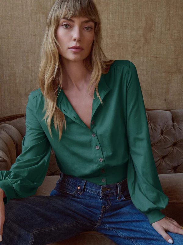 OLIVE BLOUSE IN SPRUCE