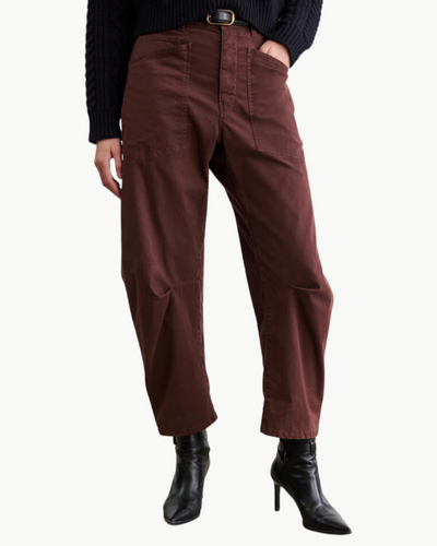 SHON PANT IN OXBLOOD