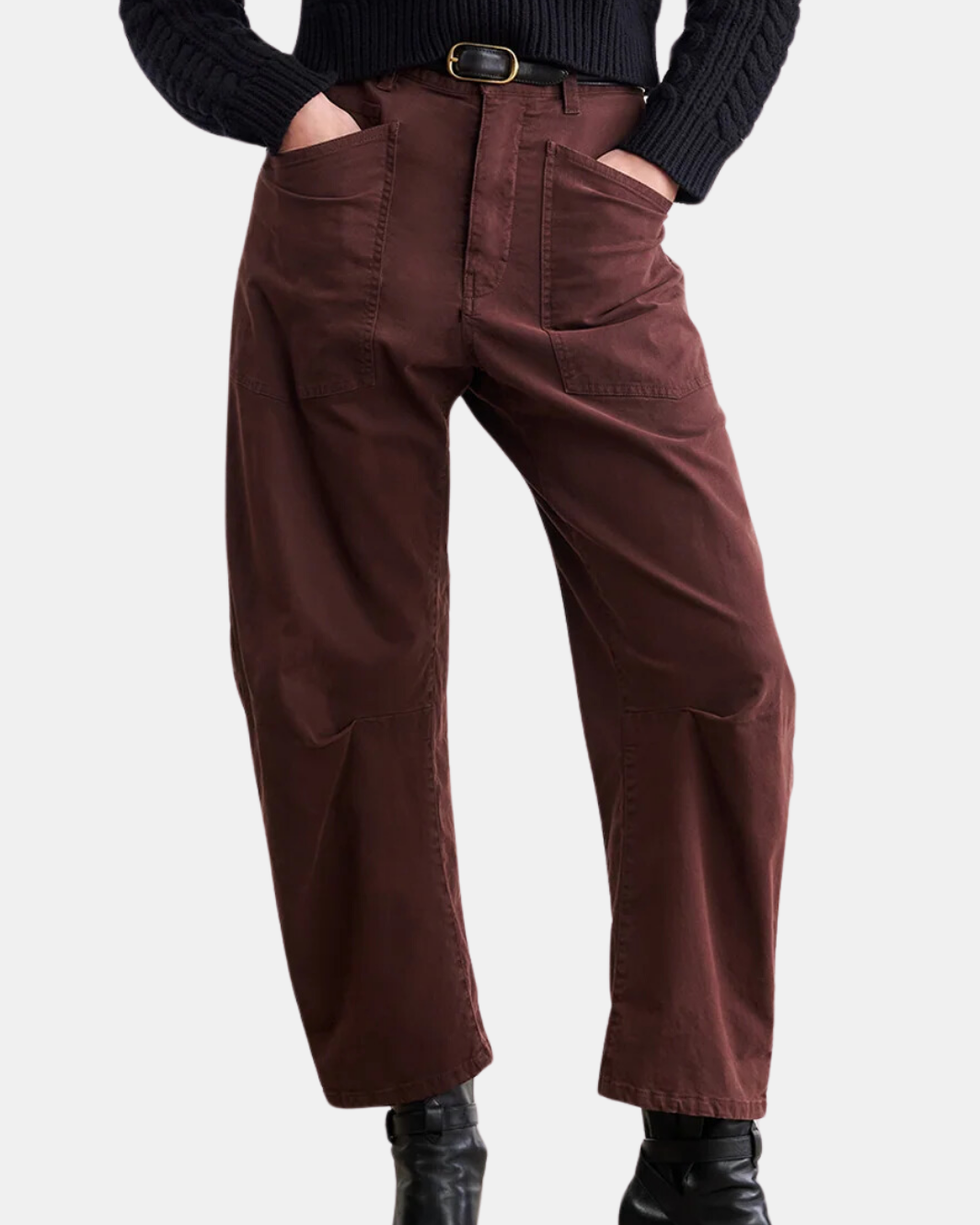 SHON PANT IN OXBLOOD