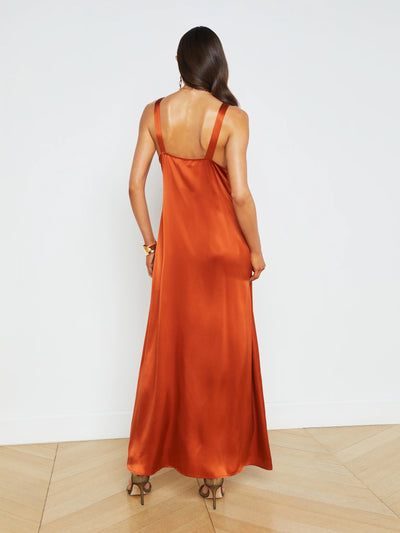 KELLEN SILK DRESS IN SIENNA