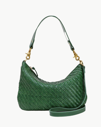 MOYEN MESSENGER IN EVERGREEN WOVEN ZIG ZAG