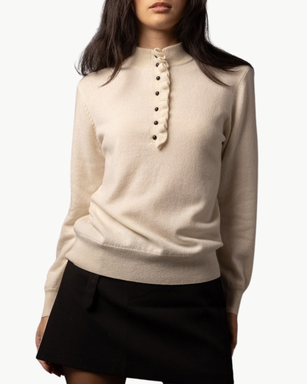 BRIAR MOCK NECK SWEATER IN CLOUD