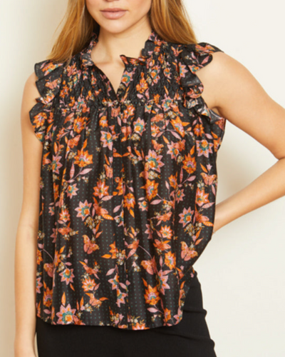 EVELYN TOP IN FOLK ART FLEUR