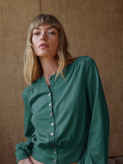 OLIVE BLOUSE IN SPRUCE