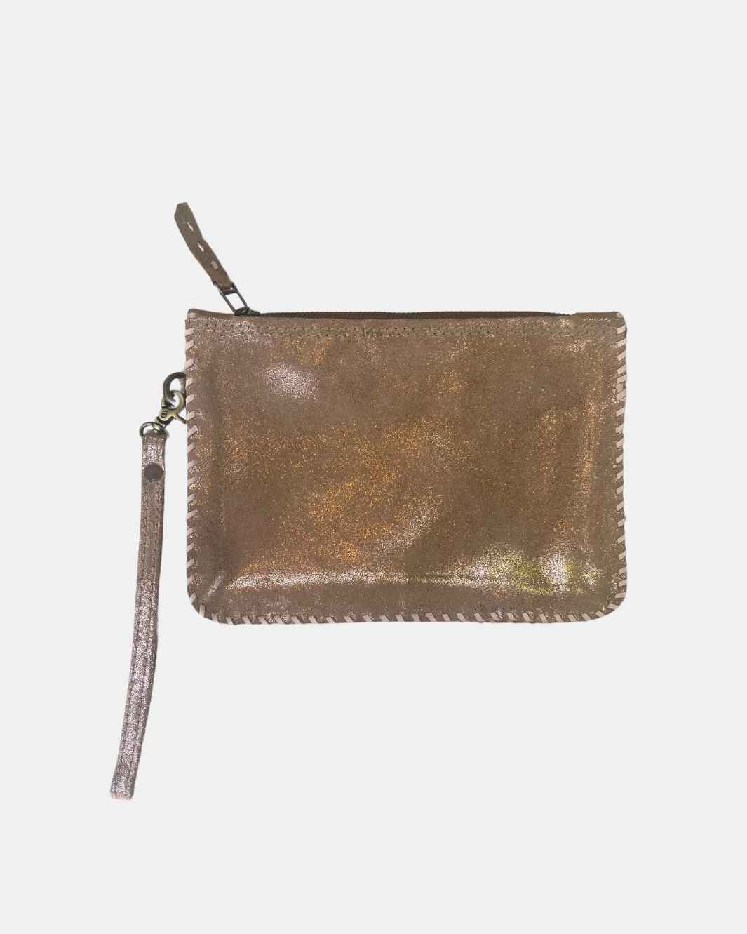 LAILA WRISTLET POUCH IN ROSE GOLD - Romi Boutique