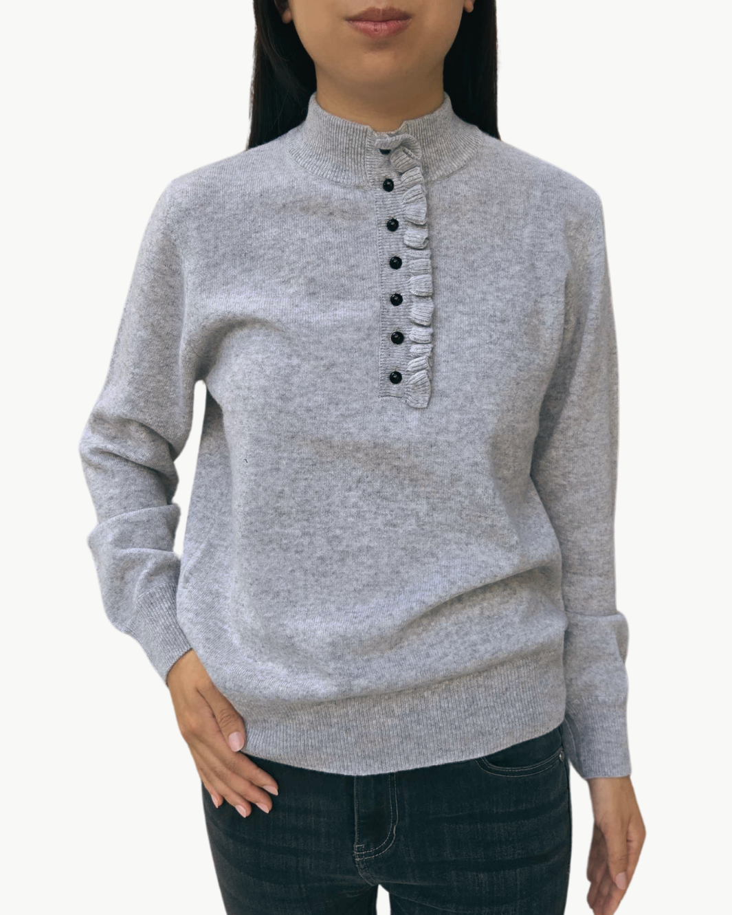 BRIAR MOCK NECK SWEATER IN HEATHER