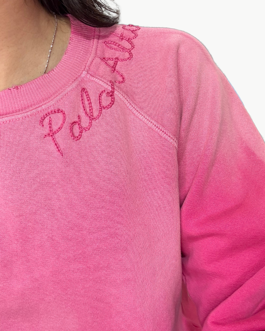 PALO ALTO CREW SWEATSHIRT IN PINK OMBRE