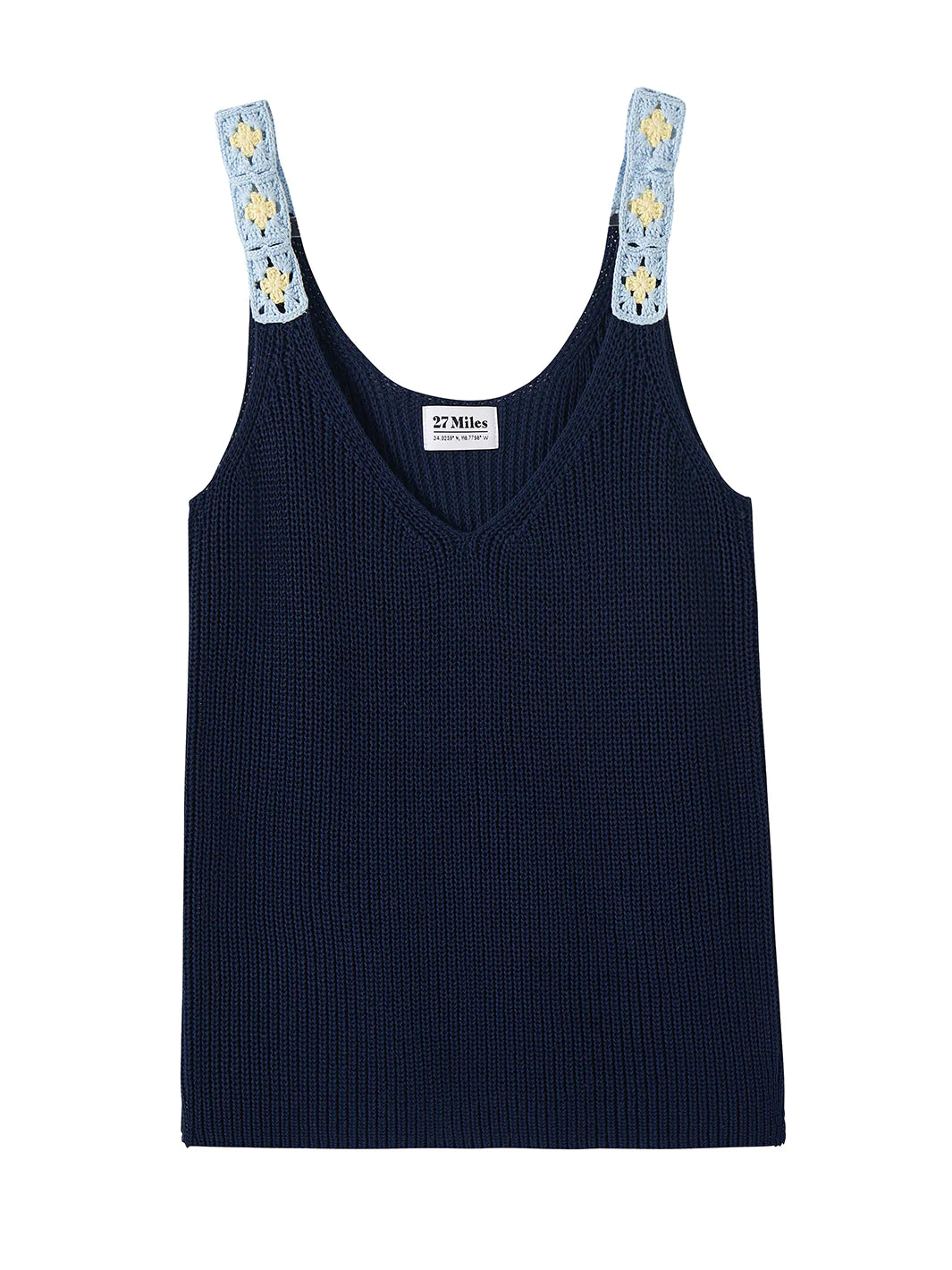 MADDI KNIT TANK IN NAVY - Romi Boutique