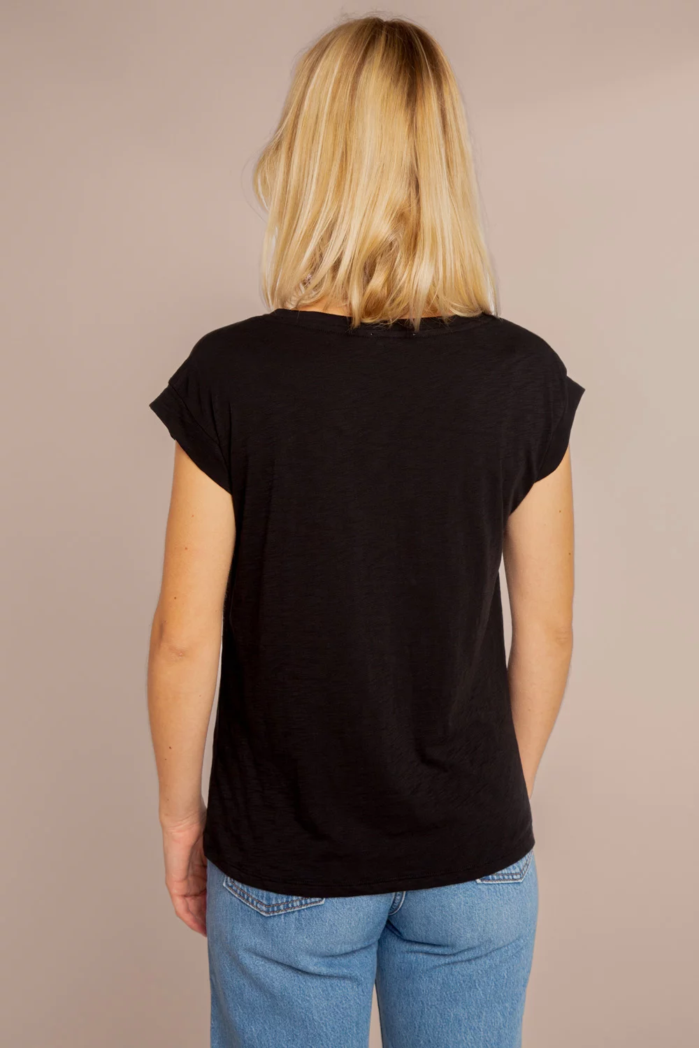 NOELIA T-SHIRT IN BLACK FLAMME