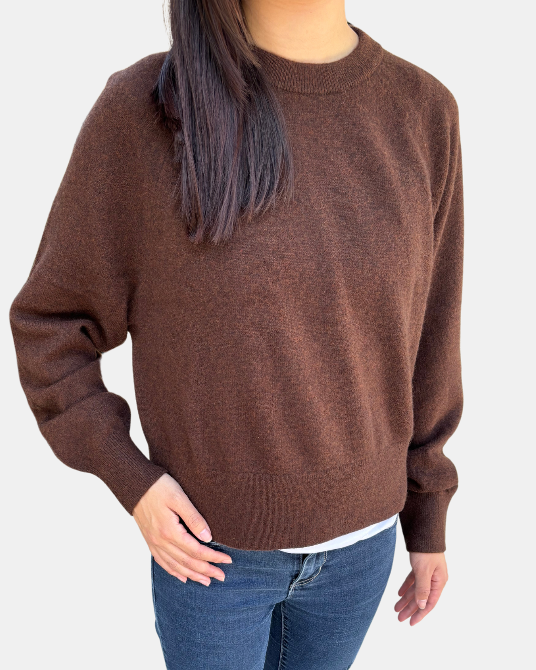 CASHMERE SWEATSHIRT IN ESPRESSO