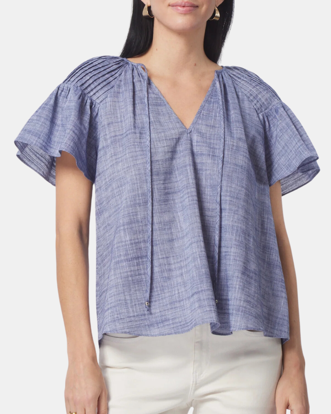 AILEEN BLOUSE IN BLUE CHAMBRAY