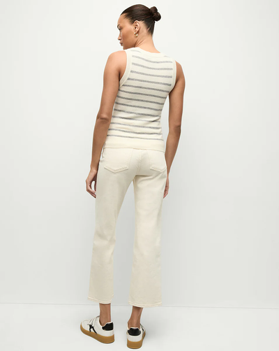 JERREL CASHMERE TANK IN IVORY/HEATHER GREY