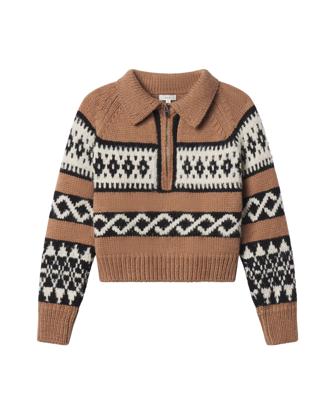 CARTER SWEATER IN CAMEL MULTI