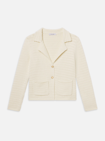 THE CROCHET BLAZER IN CREAM