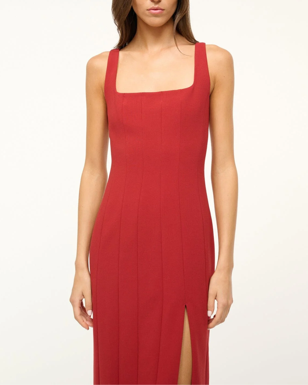 PORTRAIT DRESS IN ROUGE