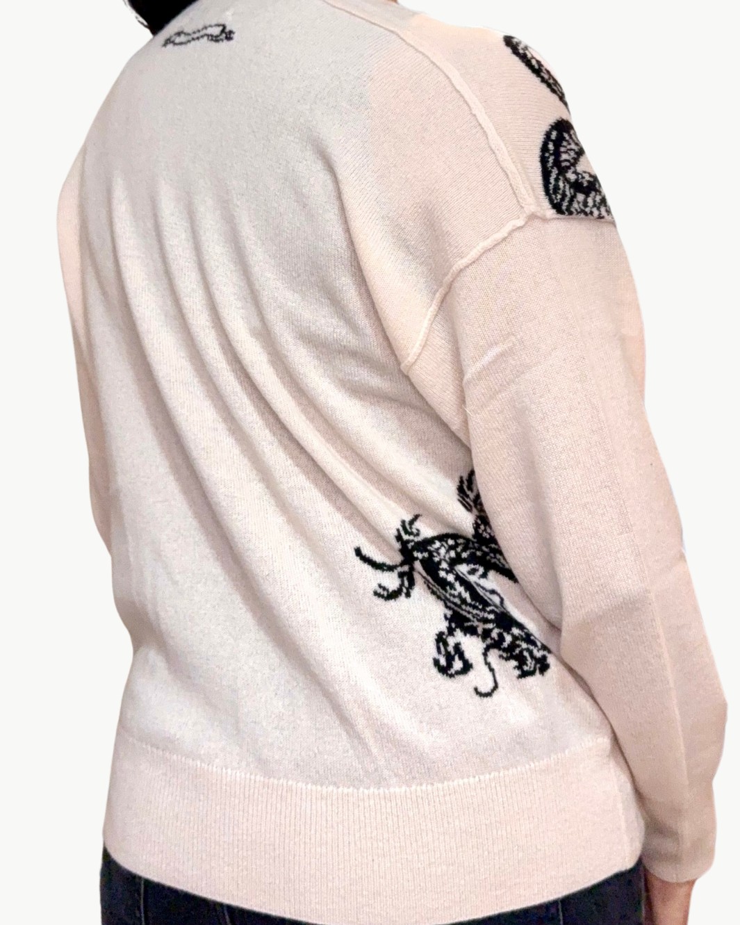 DRAGON ZIP BLOUSON IN IVORY