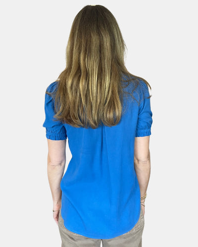 GO POP ON OVER TOP IN CORNFLOWER - Romi Boutique