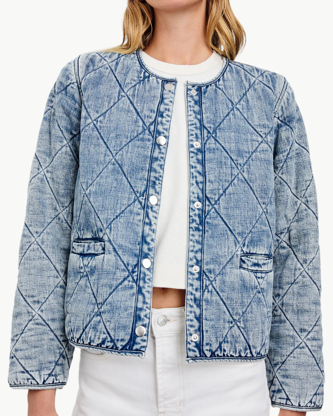 ENCY JACKET IN MID BLUE