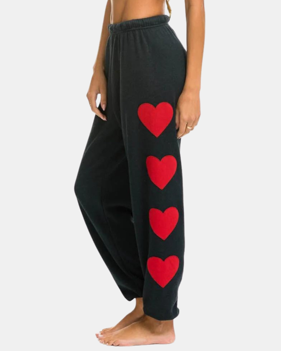 HEART STITCH 4 SWEATPANTS IN CHARCOAL