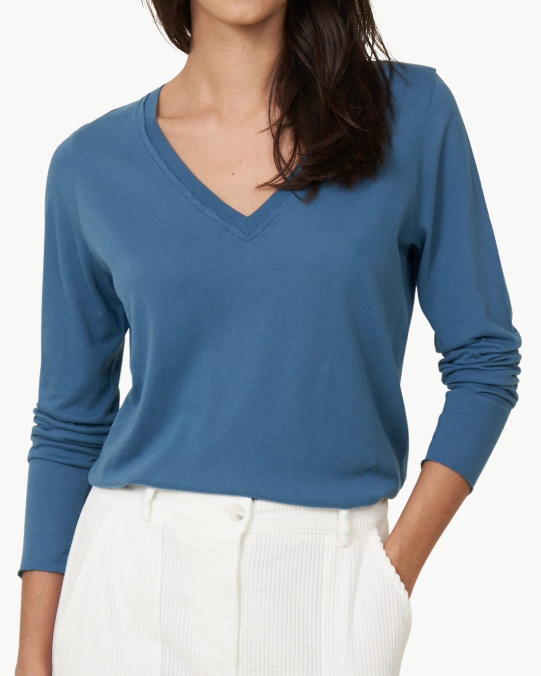 TIDIAN WOMAN KNIT T-SHIRT IN POLAR BLUE