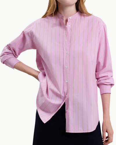 CRISTAL WOVEN SHIRT IN PINK