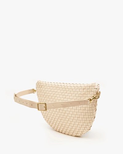 GRANDE FANNY BAG IN CREAM WOVEN CHECKER