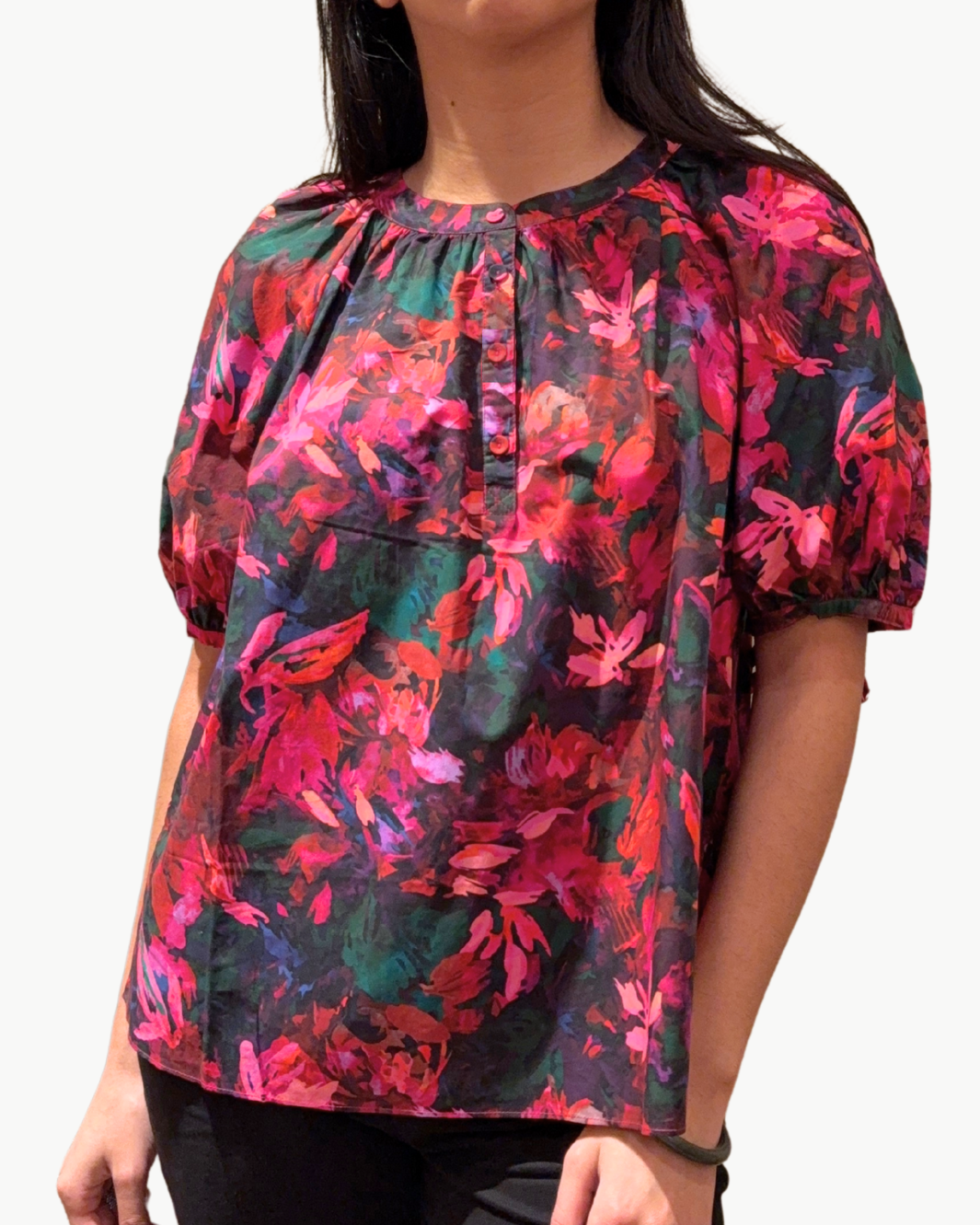 VIENNE BLOUSE IN HIBISCUS