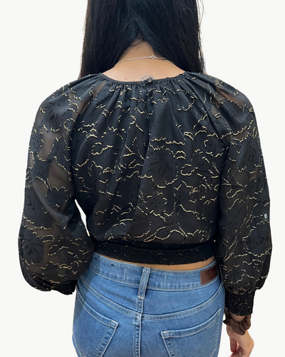 STACEY BLOUSE IN GILDED FLOWER