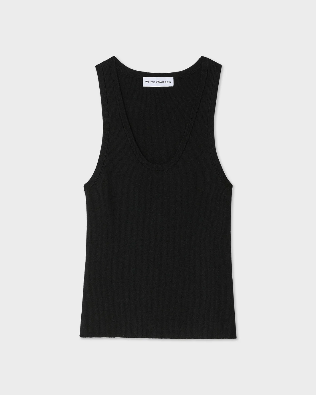 SUPERFINE MERINO RIBBED TANK TOP IN BLACK