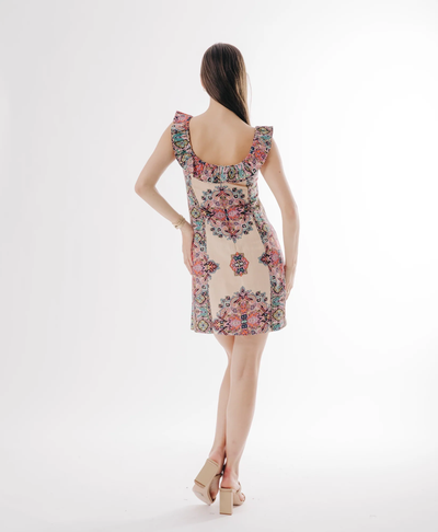 MIA MINI DRESS IN MARTINE MEDALLION PRINT