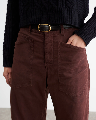 SHON PANT IN OXBLOOD